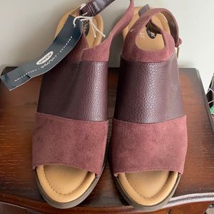 Dr Scholl’s Wedge Sandals Used Wine Size 10M